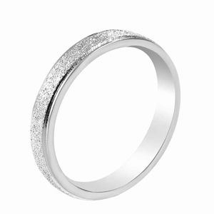 Stainless Steel Thin Silver Band Ring Size 6 NEW